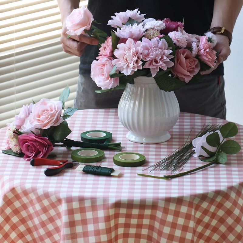 Supla Floral Arrangement Kit Floral Tools Wire Cutter Stem Wire Floral Wire 26 Gauge and 22 Gauge Wire Green Floral Tapes for Bouquet Stem Wrap Florist - Image 5